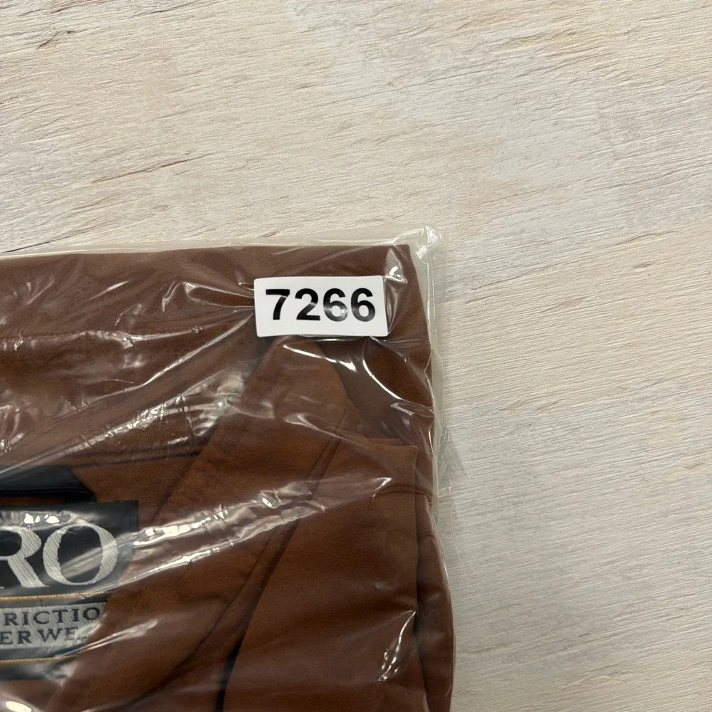 Zero Restriction Vest Golf Outerwear Microfiber Henley Pullover Brown Men Large